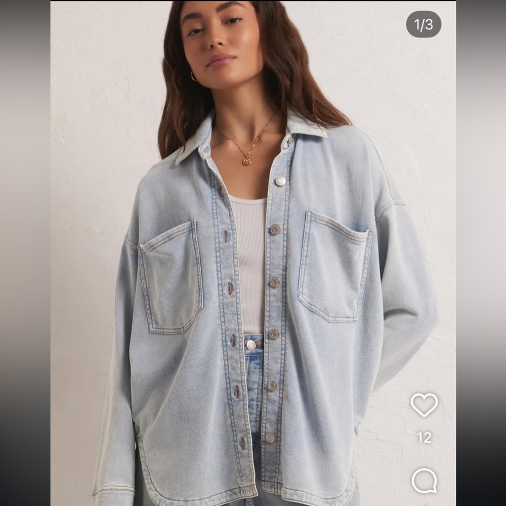 Z Supply All Day Knit Denim Jacket